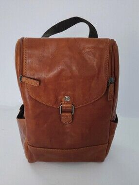 Jack George's Leather Men's Backpack in Cognac Brown. Pre-owned.